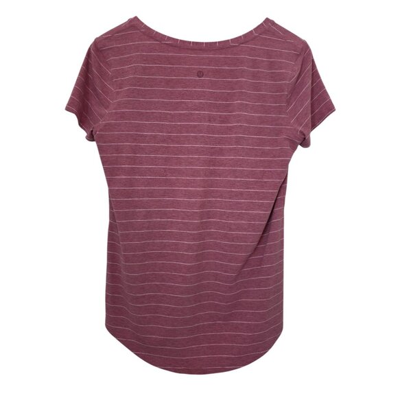 Lululemon Love V-Neck Curved Hem Athleisure Pima Cotton Short Sleeve Tee Shirt 6 - Picture 2 of 9